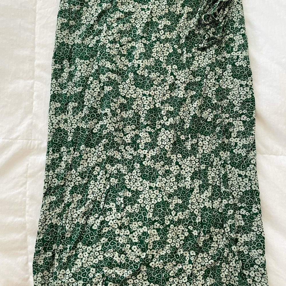 Yasmin floral wrap midi skirt